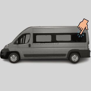 Бокове скло Fiat Ducato III (06-) заднє салонне ліве на довгу базу (Фіат Дукато III) 2737/3750/6552 фото