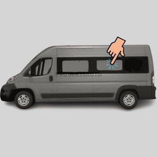 Бокове скло Fiat Ducato III (06-) середнє салонне ліве на довгу базу (Фіат Дукато III) 2737/3750/6552 фото