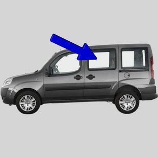 Бокове скло Fiat Doblo (223) (Мінівен) (2000-2013) / Фіат Добло (223) салону переднє ліве 3354AGSBL фото