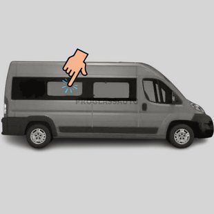 Бокове скло Fiat Ducato III (06-) середнє салонне праве на довгу базу (Фіат Дукато III) 2737/3750/6552 фото