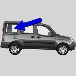 Бокове скло Fiat Doblo (223) (Мінівен) (2000-2013) / Фіат Добло (223) салону заднє праве коротка база 3354AGSBL фото