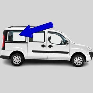 Бокове скло Fiat Doblo (223) (Мінівен) (2000-2013) / Фіат Добло (223) салону заднє праве довга база 3354AGSBL фото