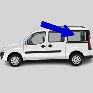 Бокове скло Fiat Doblo (223) (Мінівен) (2000-2013) / Фіат Добло (223) салону заднє ліве довга база 3354AGSBL фото
