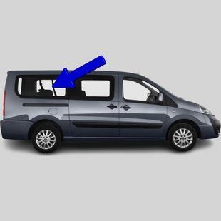 Боковое стекло Citroen Jumpy (Минивен) (2007-2016) / Ситроен Джампи салона заднее правой длинная база 2736/6553/8413AGNBLV фото