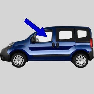 Скло передніх лівих дверей Fiat Fiorino/Qubo (Мінівен) (2007-) / Фіат Фіоріно/Кубо 3360/2739/6557AGNBLV фото
