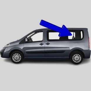 Боковое стекло Citroen Jumpy (Минивен) (2007-2016) / Ситроен Джампи салона заднее левое короткая база 2736/6553/8413AGNBLV фото