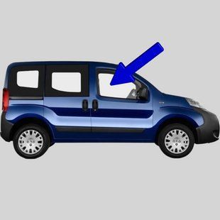 Скло передніх правих дверей Fiat Fiorino/Qubo (Мінівен) (2007-) / Фіат Фіоріно/Кубо 3360/2739/6557AGNBLV фото