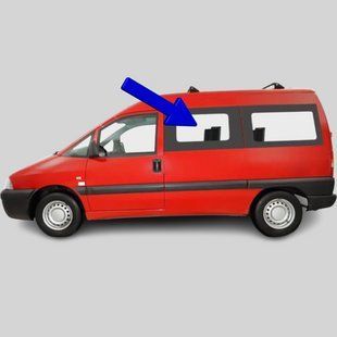 Бокове скло Citroen Jumpy (Мінівен) (1996-2006) / Сітроен Джампі салону переднє ліве 2721/IN51/IN52/6522/4730 фото