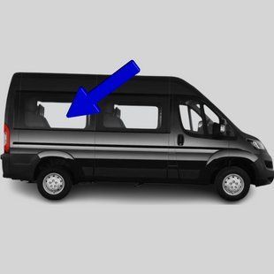 Бокове скло Citroen Jumper (Мінівен) (2006-) / Сітроен Джампер салону заднє праве середня база 2722/3735/6523AGNBL фото