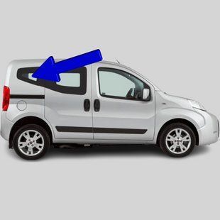 Бокове скло Fiat Fiorino/Qubo (Мінівен) (2007-) салону заднє праве під оригінал 3360/2739/6557AGNBLV фото