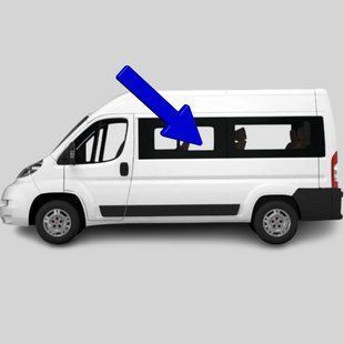 Бокове скло Citroen Jumper (Мінівен) (2006-) / Сітроен Джампер салону з кватиркою переднє ліве середня/довга база 2722/3735/6523AGNBL фото