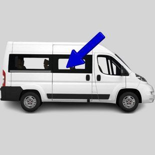 Бокове скло Citroen Jumper (Мінівен) (2006-) / Сітроен Джампер салону з кватиркою переднє праве середня/довга база 2722/3735/6523AGNBL фото