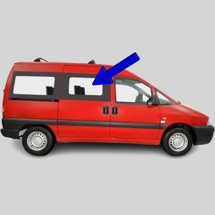 Бокове скло Citroen Jumpy (Мінівен) (1996-2006) / Сітроен Джампі салону переднє праве 2721/IN51/IN52/6522/4730 фото