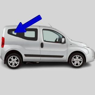 Бокове скло Citroen Nemo (Мінівен) (2008-) / Сітроен Немо салону заднє праве під оригінал 3360/2739/6557AGNBLV фото