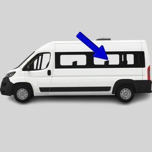 Бокове скло Citroen Jumper (Мінівен) (2006-) / Сітроен Джампер салону середнє ліве довга база 2722/3735/6523AGNBL фото