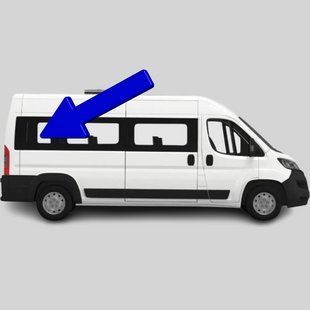 Бокове скло Citroen Jumper (Мінівен) (2006-) / Сітроен Джампер салону заднє праве довга база 2722/3735/6523AGNBL фото