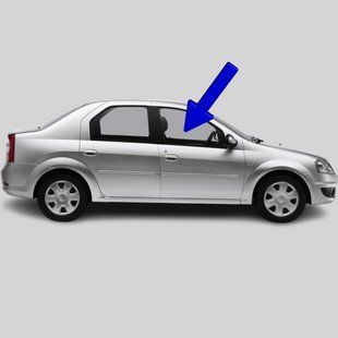 Скло передніх правих дверей Dacia Logan/MCV (седан) (2004-2012) 7264/4505/T124AGNBL фото