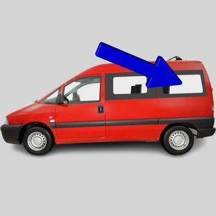 Бокове скло Citroen Jumpy 1995-2007 Citroen Jumpy (Мінівен) (1996-2006) / Сітроен Джампі салону заднє ліве 2721/IN51/IN52/6522/4730 фото