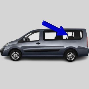 Бокове скло Fiat Scudo (Мінівен) (2006-2016) салону заднє ліве довга база 2736/3752/6553/8413AGNBL фото