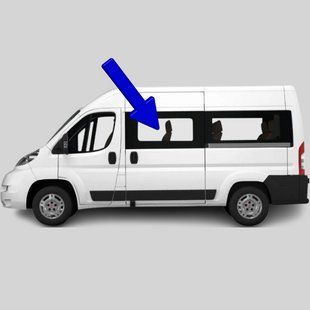 Боковое стекло Fiat Ducato (Минивен) (2006-) салона переднее левое средняя база 2737/3750/6552AGSVZ фото