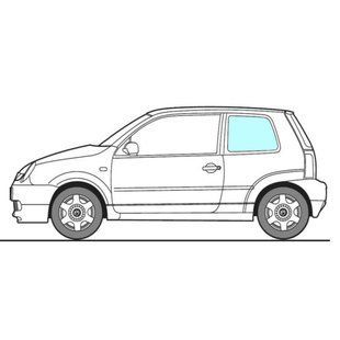 Стекло задней левой двери Citroen C1 (Хетчбек) (2015-) / Ситроен С1 2754/6566/8414AGSBL фото