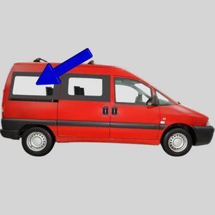 Бокове скло Citroen Jumpy (Мінівен) (1996-2006) / Сітроен Джампі салону заднє праве 2721/IN51/IN52/6522/4730 фото