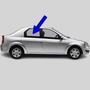Скло задніх правих дверей Dacia Logan/MCV (седан) (2004-2012) 7264/4505/T124AGNBL фото