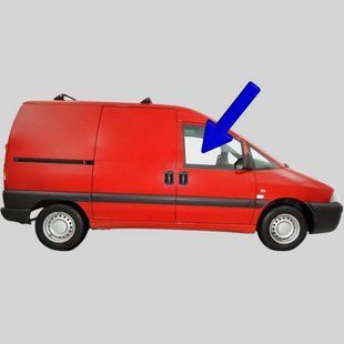 Скло передніх правих дверей Citroen Jumpy (Мінівен) (1996-2006) / Сітроен Джампі 2721/IN51/IN52/6522/4730 фото