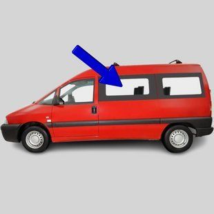 Бокове скло Citroen Jumpy (Мінівен) (1996-2006) / Сітроен Джампі салону переднє ліве довга база 2721/IN51/IN52/6522/4730 фото