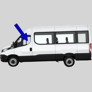 Скло передніх лівих дверей Fiat/Iveco Daily (Мінівен) (2014-) / Фіат Івеко Дейлі 3771AGSZ фото