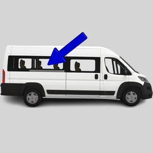 Боковое стекло Fiat Ducato (Минивен) (2006-) салона среднее правое длинная база 2737/3750/6552AGSVZ фото